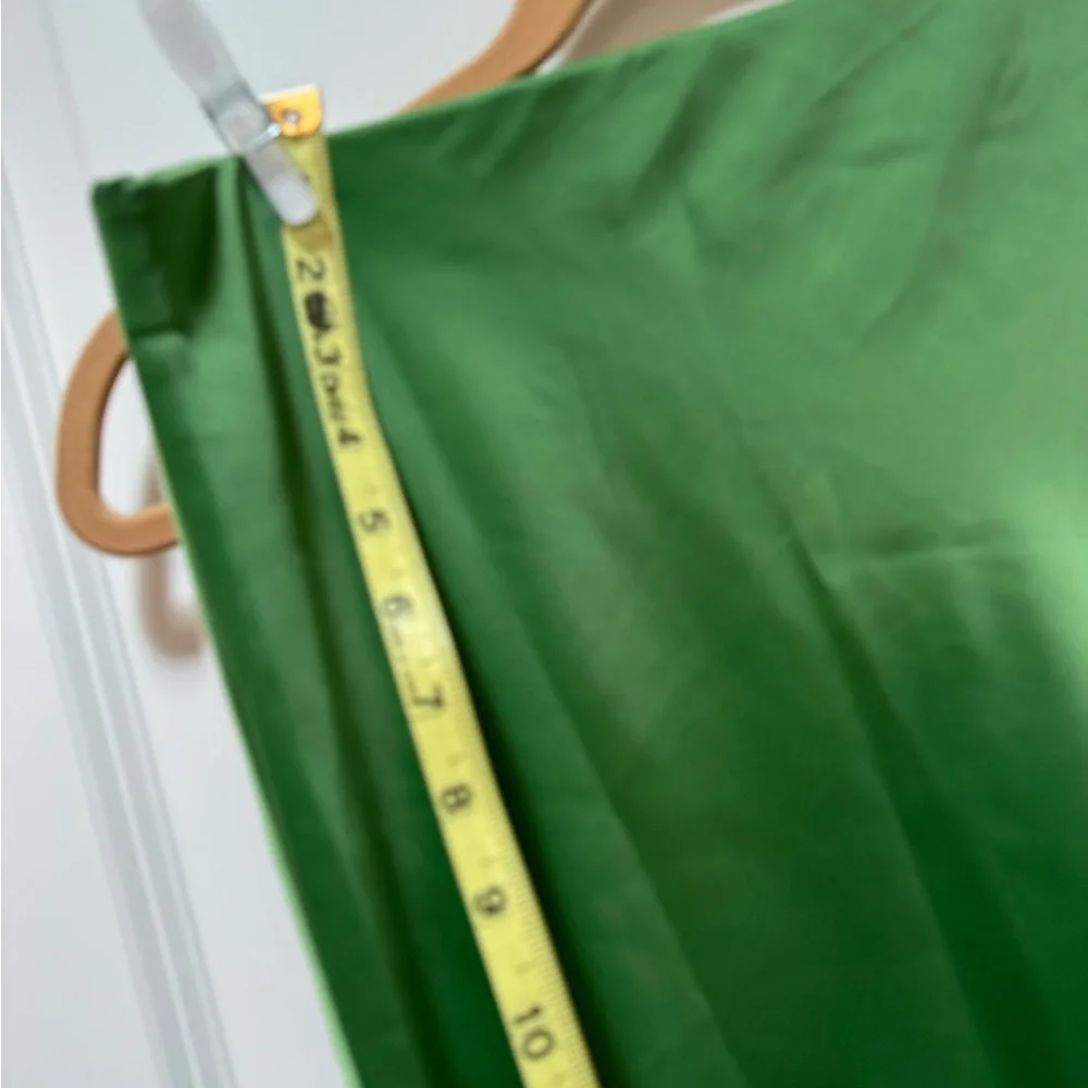 Fun Green Skirt with Fringe and side slit. NWT  size S - Picture 7 of 14